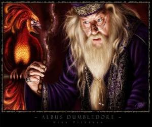 yapboz Albus Dumbledore tüm efsanesinin en güçlü büyücü olduğunu
